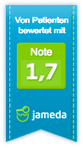 Von Patienten bewertet mit Note 1,7 bei Jameda